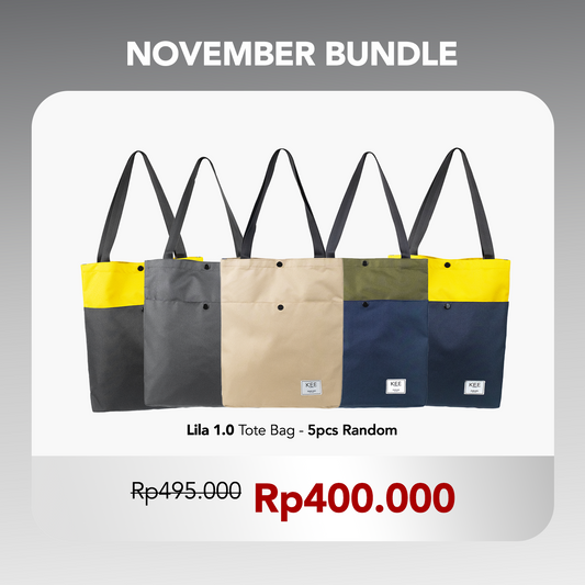 Bundling - Totebag Lila 1.0 - Bundle isi 5 - Random